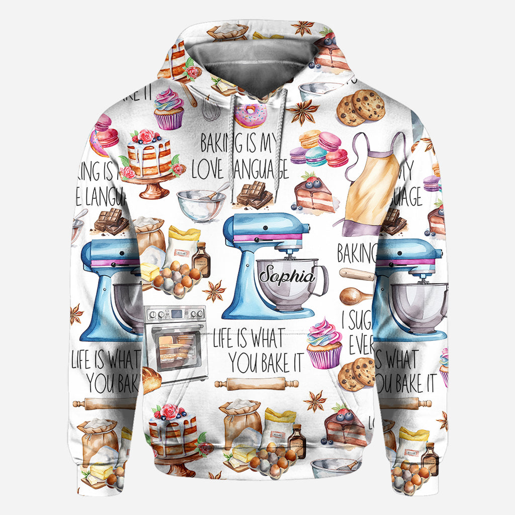 Backen ist meine Liebessprache - Personalisiertes Backshirt