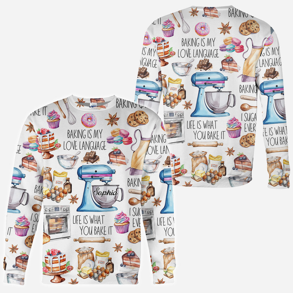Backen ist meine Liebessprache - Personalisiertes Backshirt