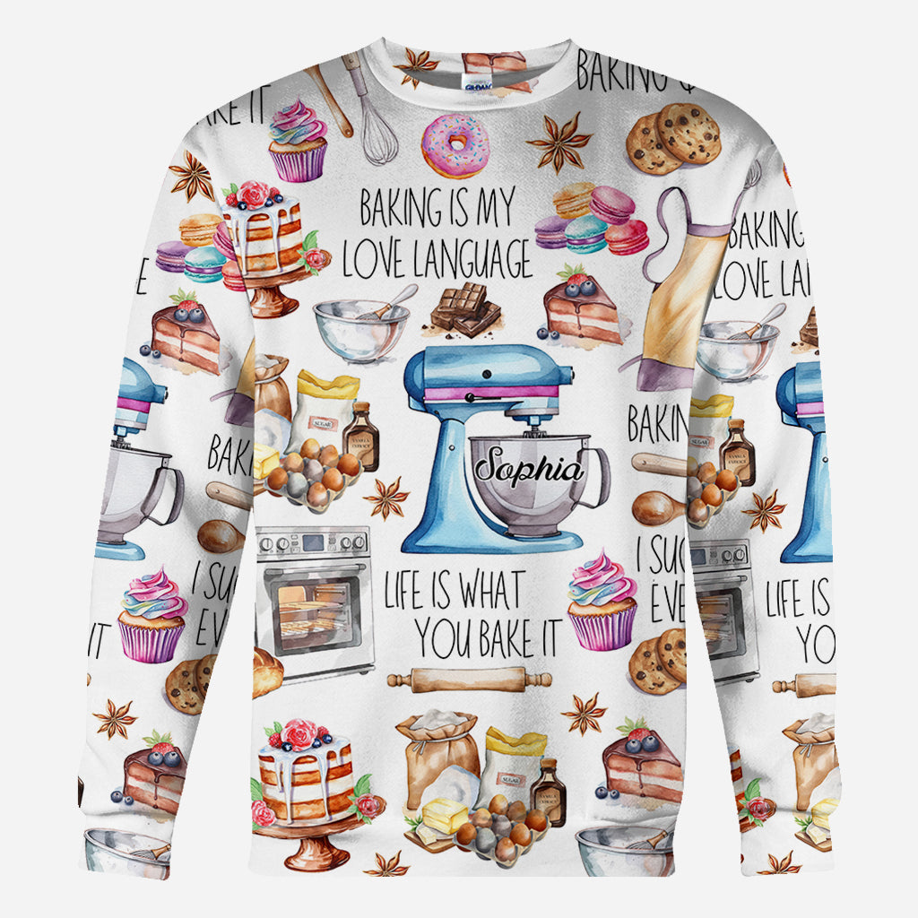Backen ist meine Liebessprache - Personalisiertes Backshirt