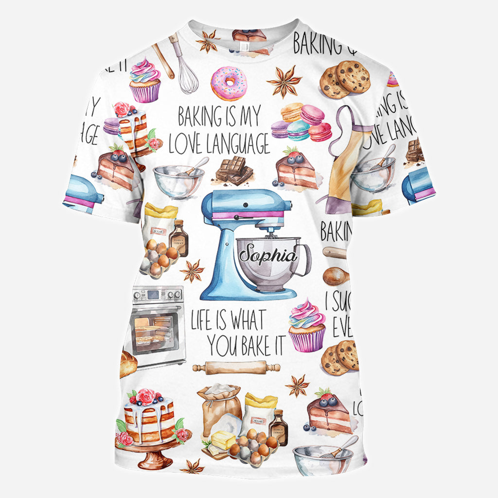 Backen ist meine Liebessprache - Personalisiertes Backshirt