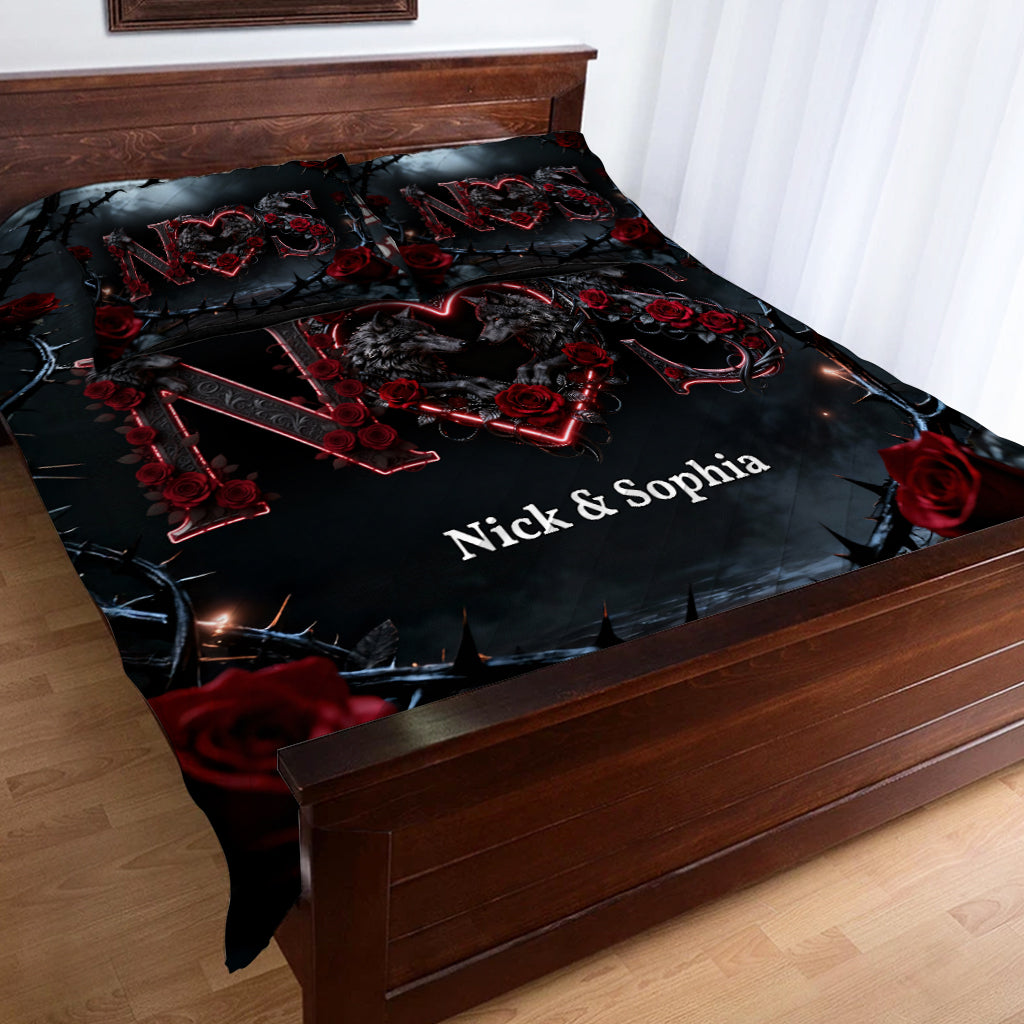 „Du und ich, wir schaffen das“ – Personalisiertes Wolf-Bettwäscheset