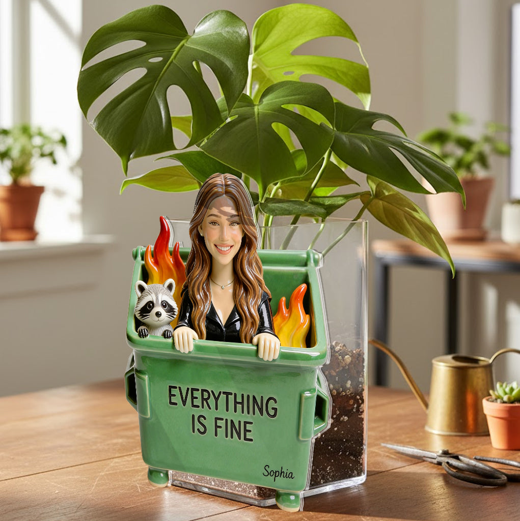 Müllverbrennung Alles ist in Ordnung - Personalisierter Kollege Acryltopf