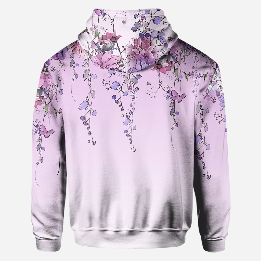 Mutter und Kinder Schmetterling - Personalisiertes Mutter-Shirt mit Allover-Print