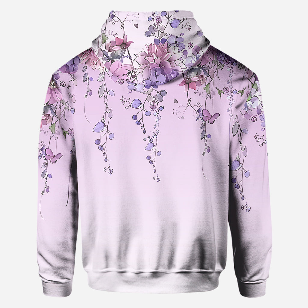 Mutter und Kinder Schmetterling - Personalisiertes Mutter-Shirt mit Allover-Print