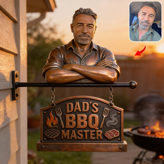 Custom Any Photo - Personalized Father Wooden Wall Mount Sign