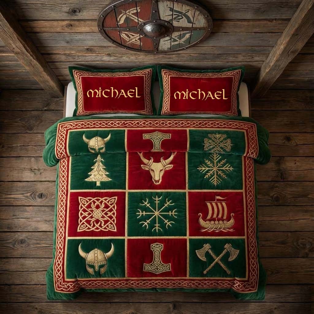 Vikings - Personalized Viking Bedding Set
