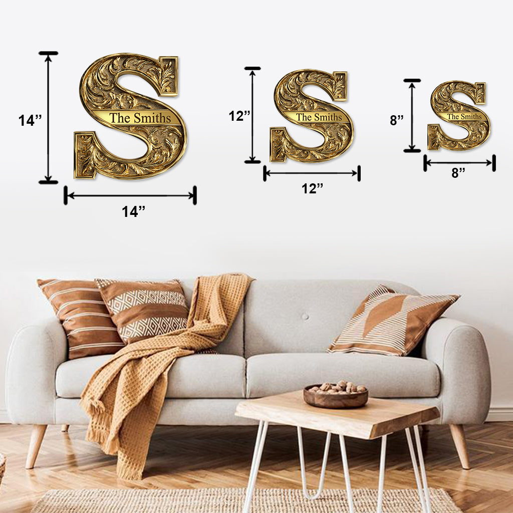 Glückliche Familie – personalisiertes Metallschild mit Familienmotiv