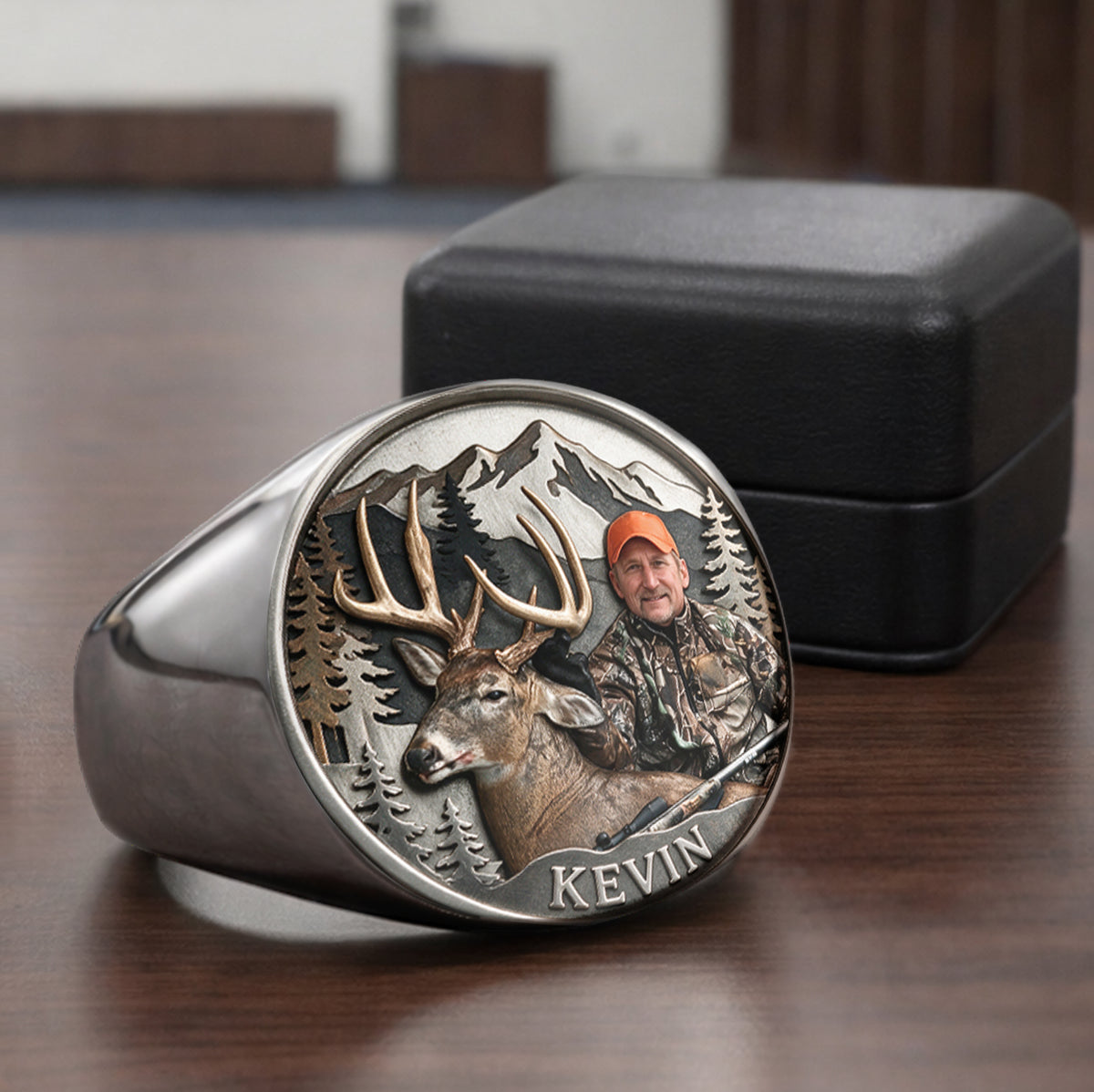 Custom From Any Photo - Personalized Hunting Signet Ring