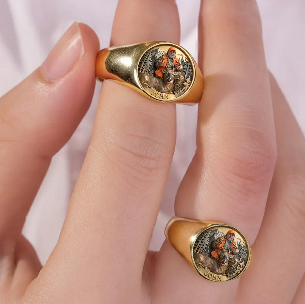Custom From Any Photo - Personalized Hunting Signet Ring