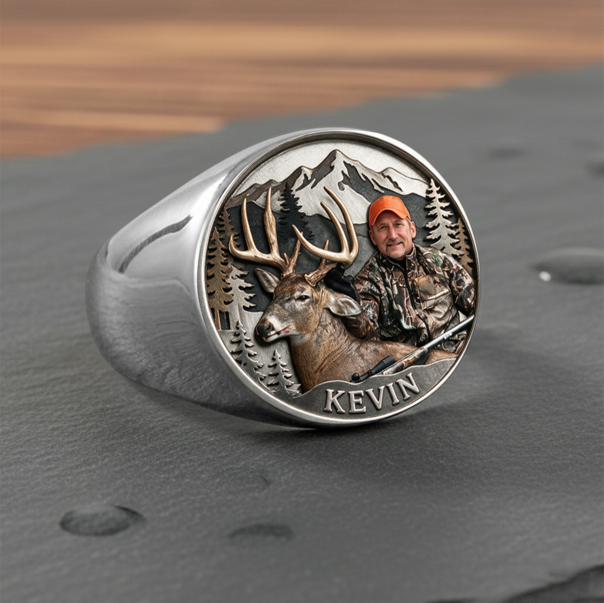 Custom From Any Photo - Personalized Hunting Signet Ring