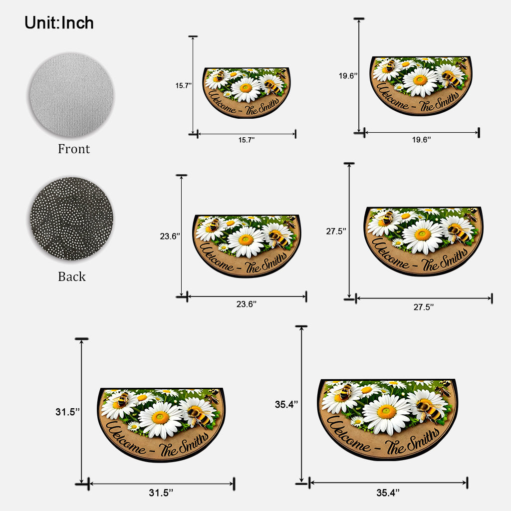 Welcome Springs – Personalisierte Fußmatte in Familienform