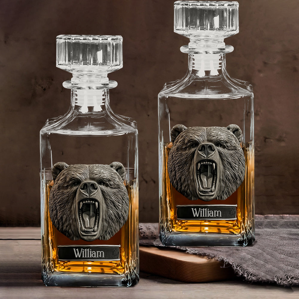 Grizzlies Roar Bear - Personalisiertes Jagd-Whiskyglas