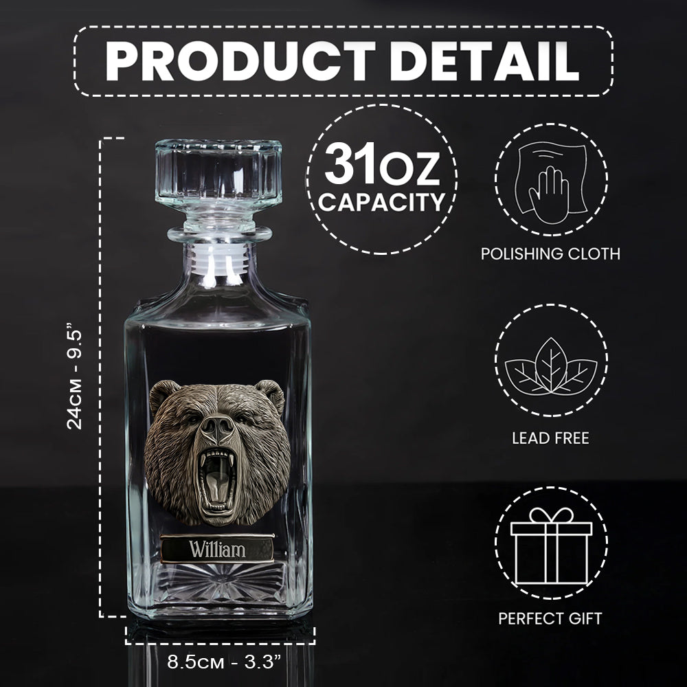 Grizzlies Roar Bear - Personalisiertes Jagd-Whiskyglas