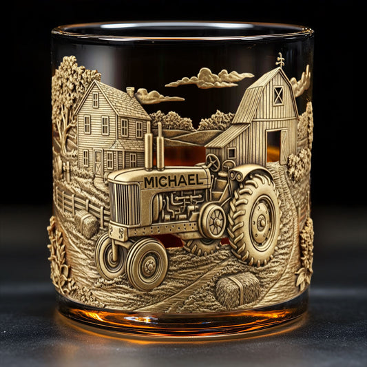 Countryside Life – Personalisiertes Traktor-Whiskyglas