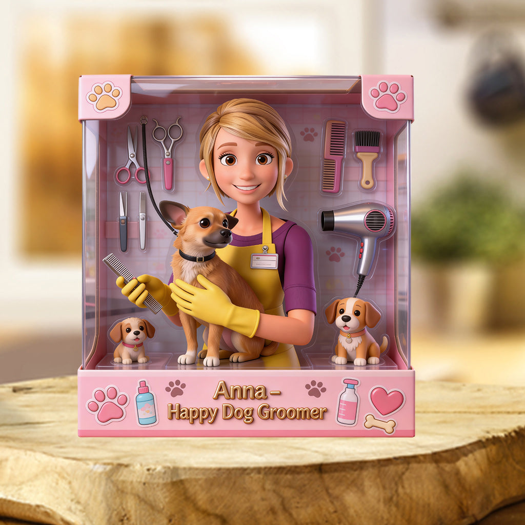 Bester Hundefriseur – Personalisierte Hundefriseur-Acrylplakette in individueller Form