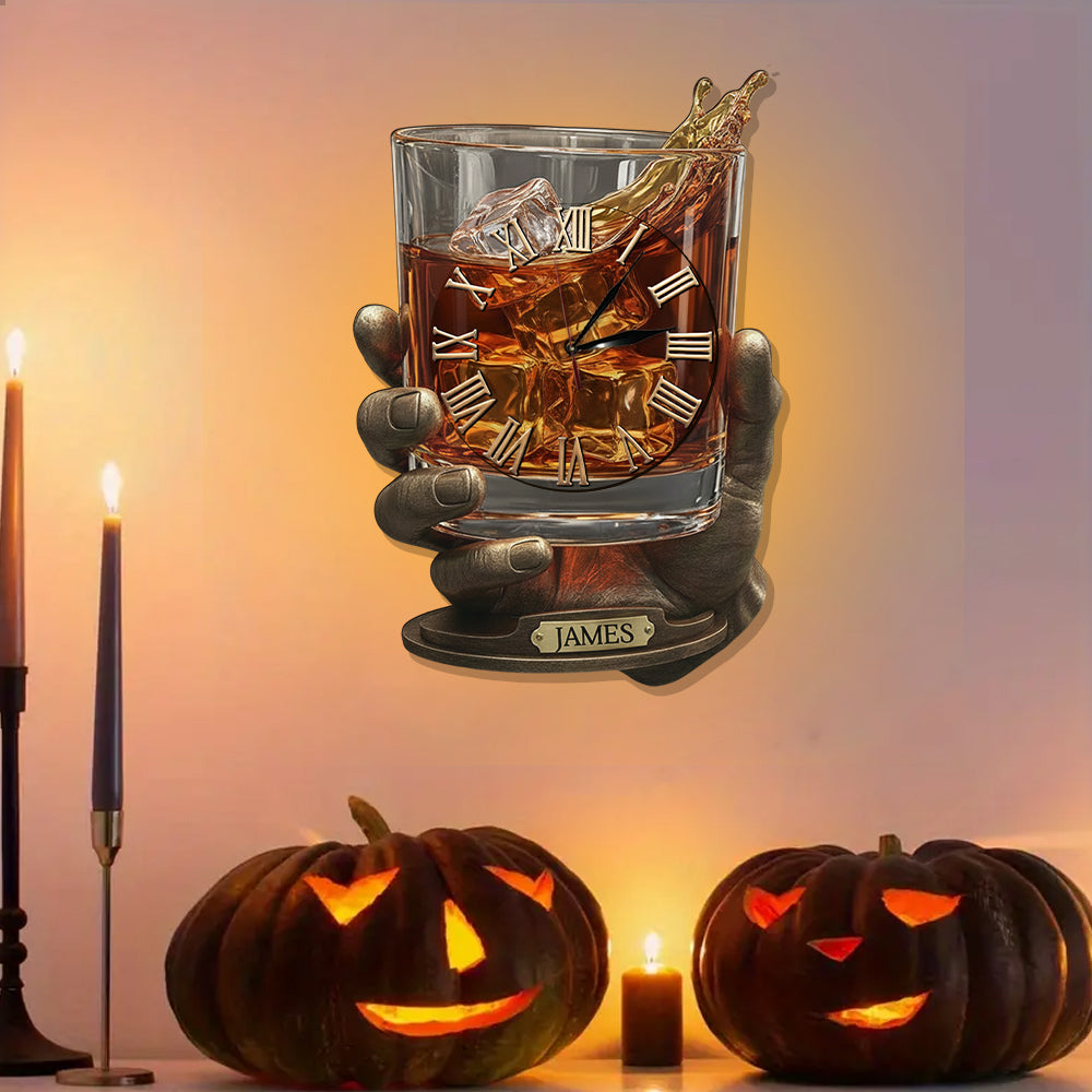 Whiskey Time - Personalized Whisky LED Light Wall Clock