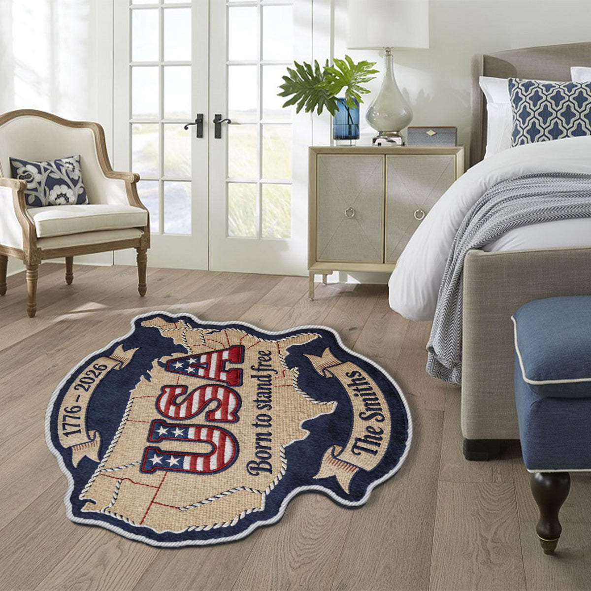 USA 250. Jahrestag – Personalisierter, rutschfester, getufteter Patriot-Teppich