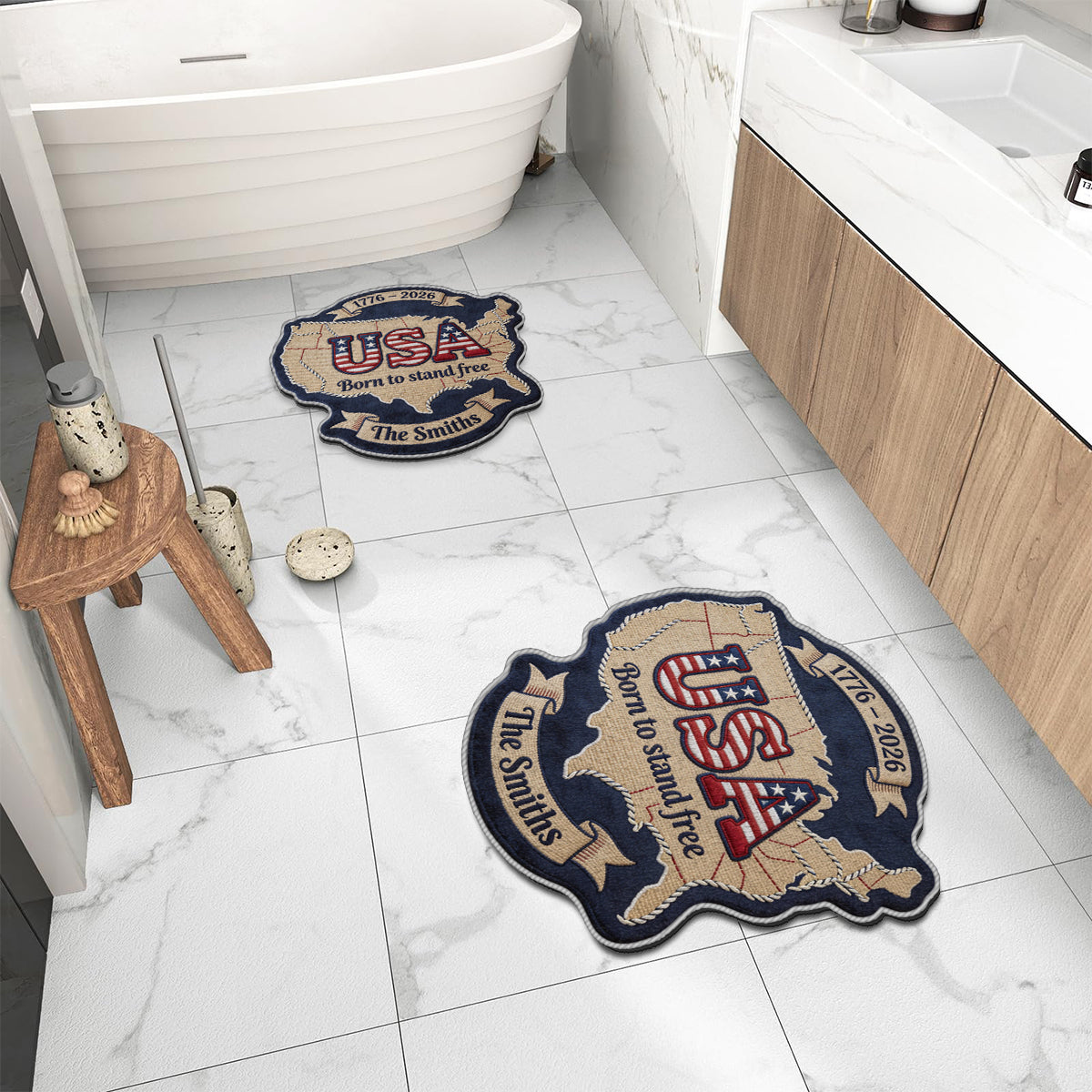 USA 250. Jahrestag – Personalisierter, rutschfester, getufteter Patriot-Teppich