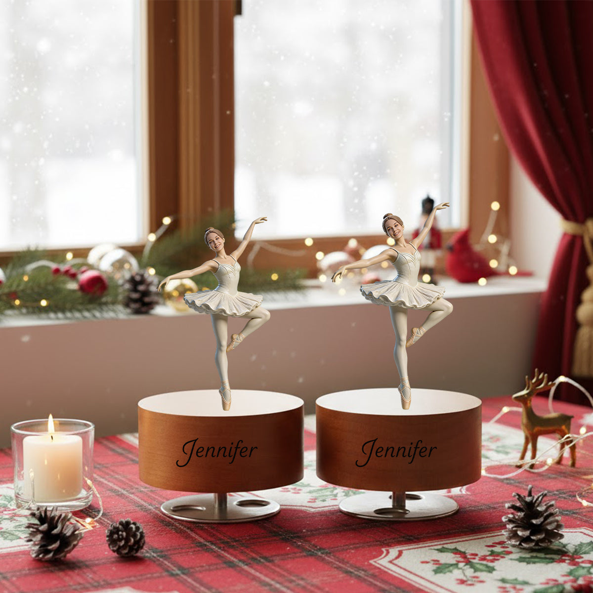 Individuell gestaltbar nach Foto – Personalisierte drehbare Notentafel für Ballett