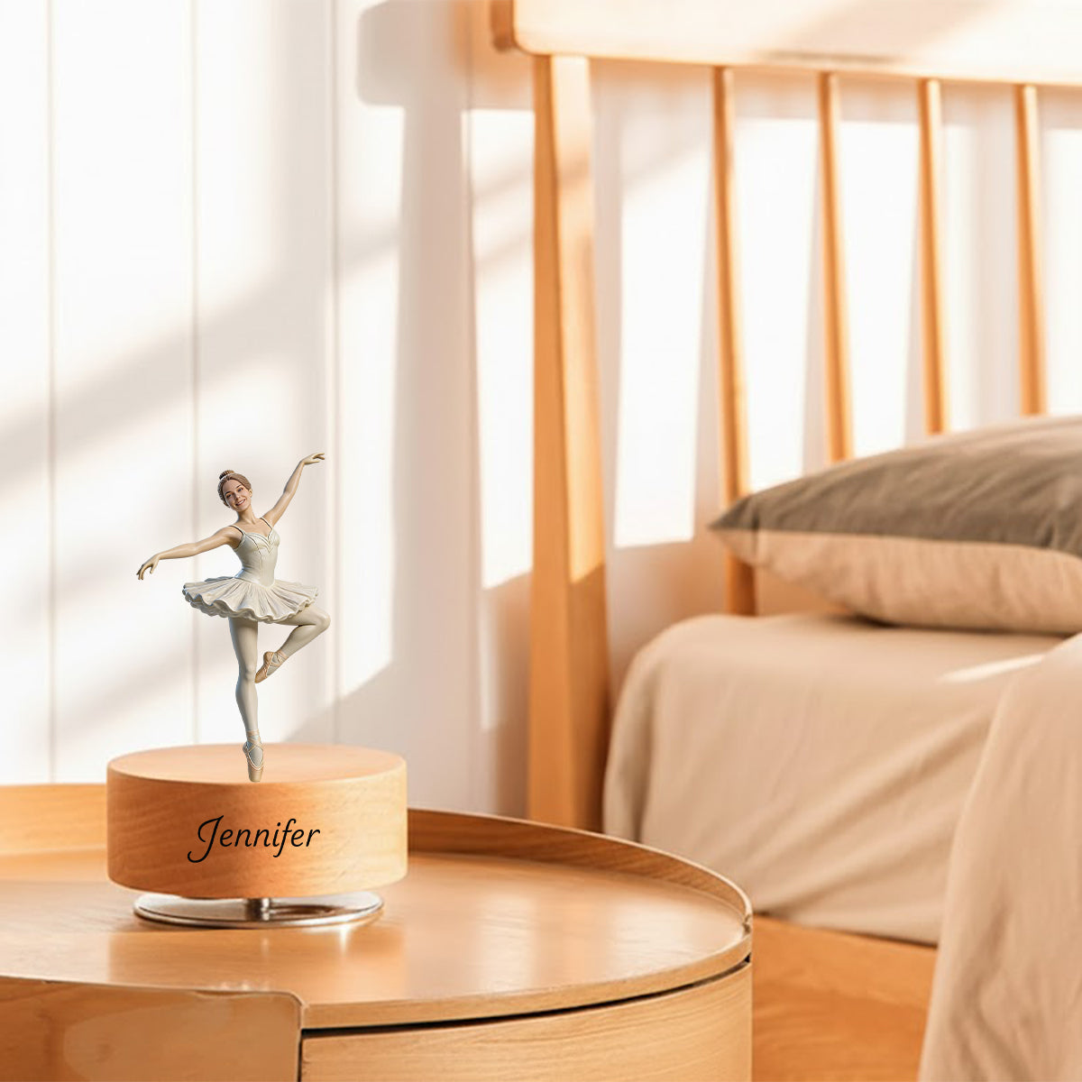 Individuell gestaltbar nach Foto – Personalisierte drehbare Notentafel für Ballett