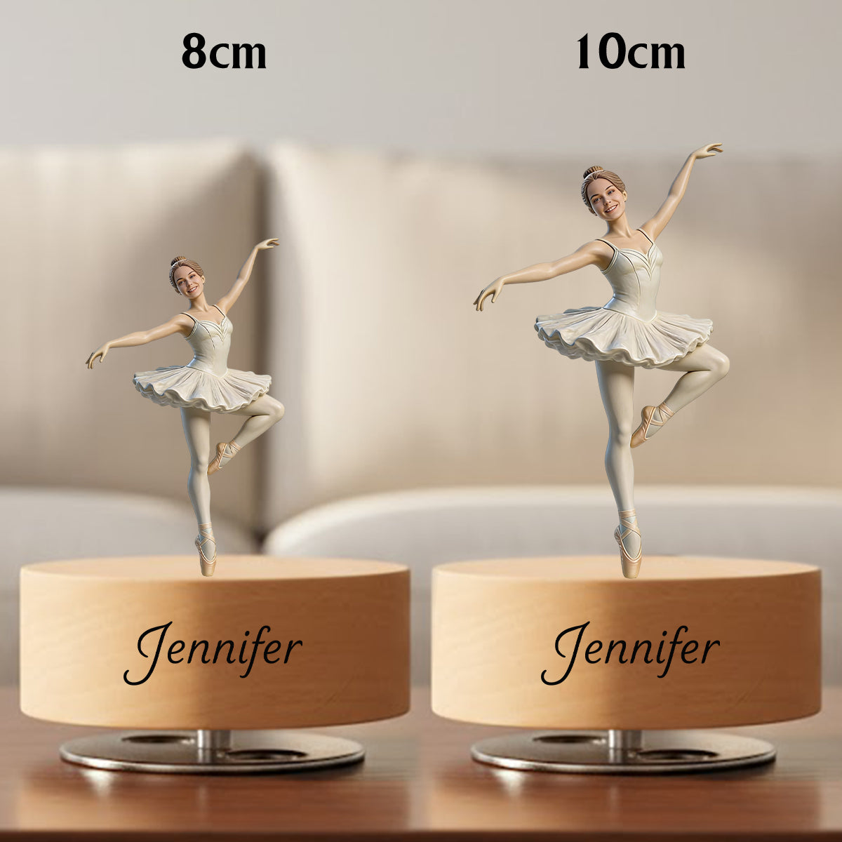 Individuell gestaltbar nach Foto – Personalisierte drehbare Notentafel für Ballett