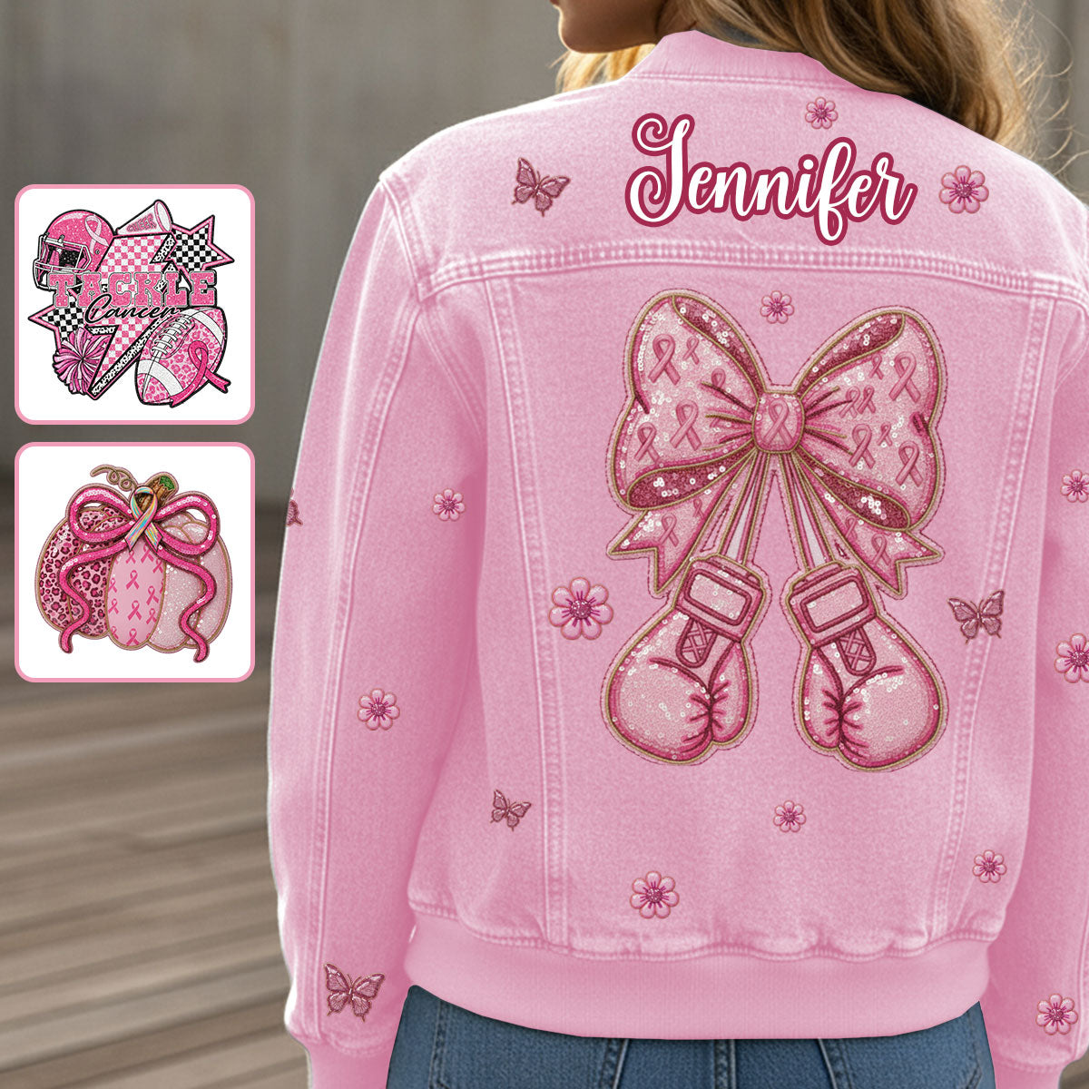 Wir tragen Pink – Personalisierte Bomberjacke zur Sensibilisierung für Brustkrebs