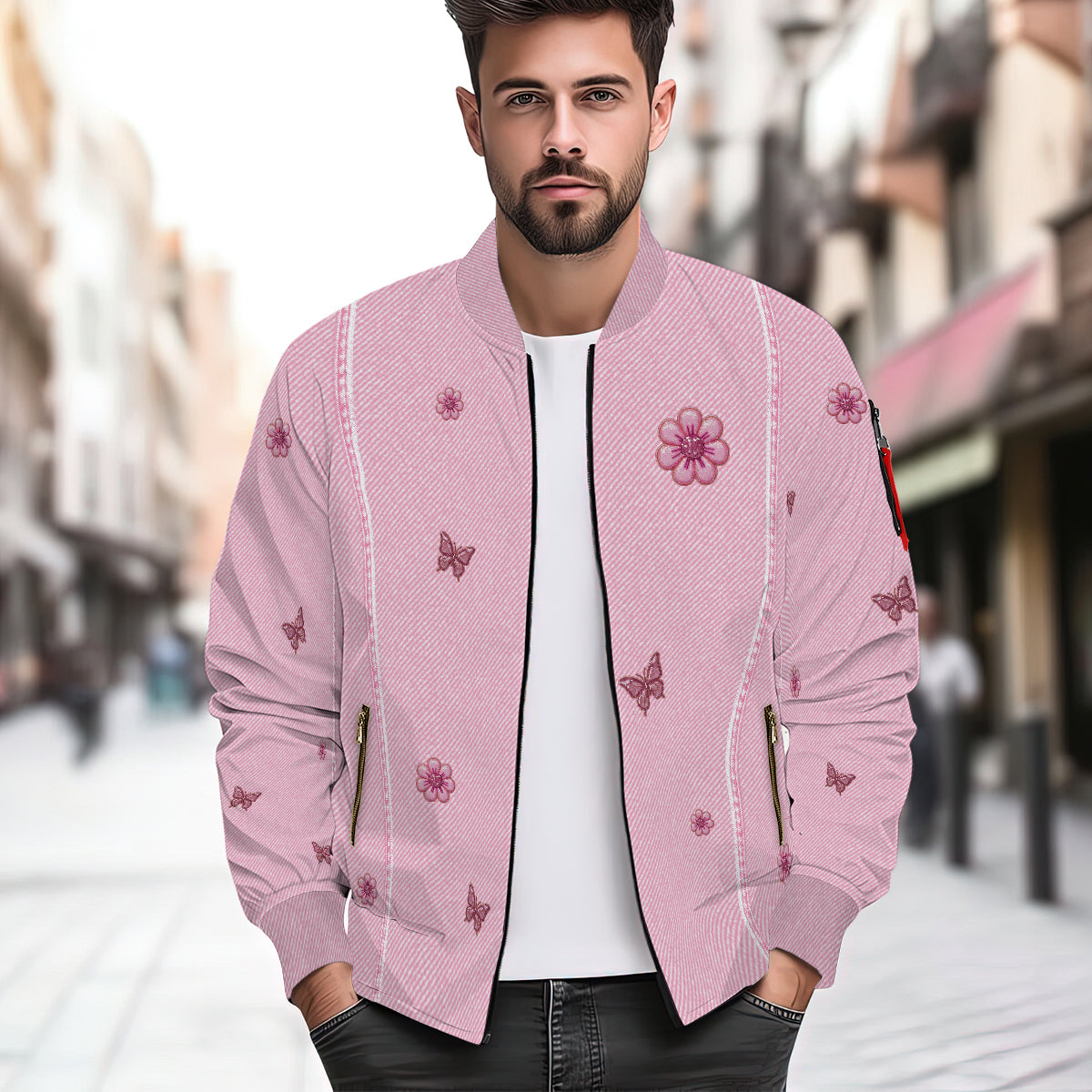 Wir tragen Pink – Personalisierte Bomberjacke zur Sensibilisierung für Brustkrebs
