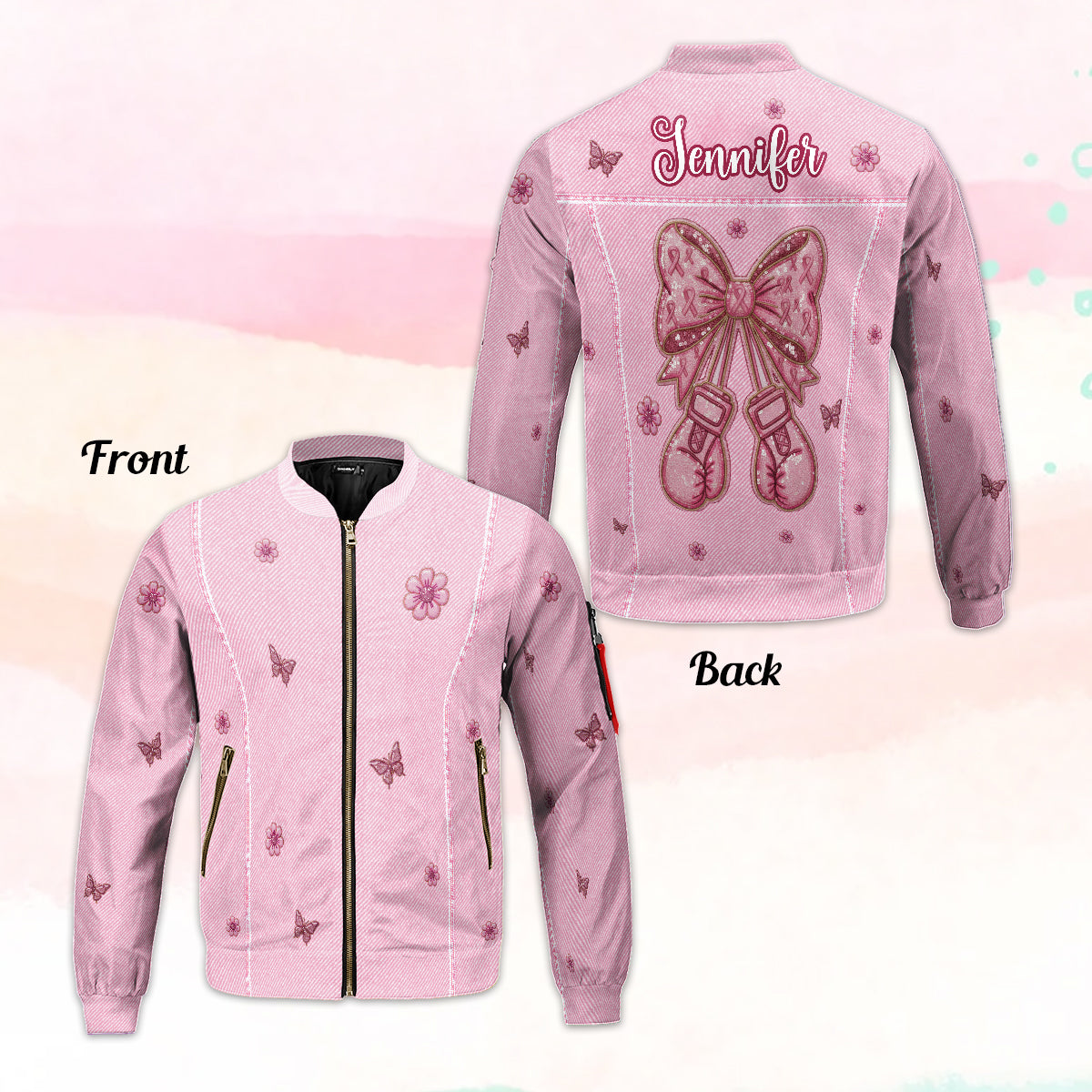 Wir tragen Pink – Personalisierte Bomberjacke zur Sensibilisierung für Brustkrebs