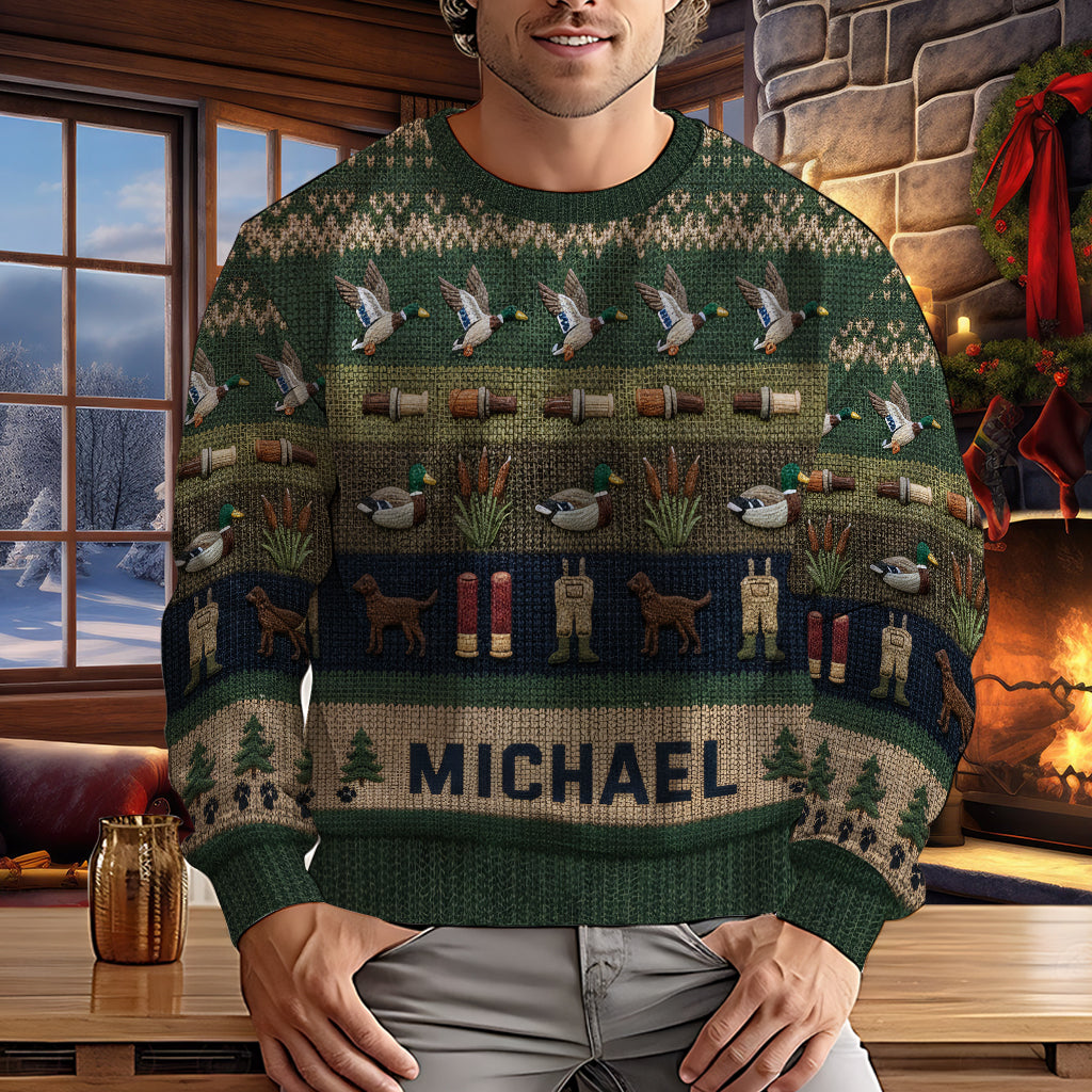 Entenjagdsaison - Personalisierter Jagd-Pullover
