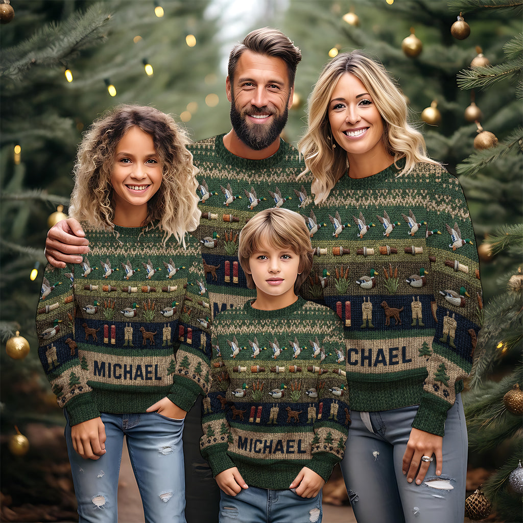 Entenjagdsaison - Personalisierter Jagd-Pullover