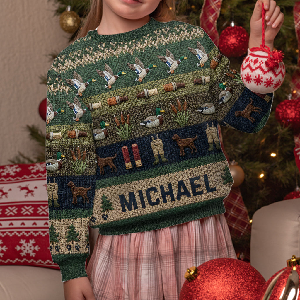 Entenjagdsaison - Personalisierter Jagd-Pullover