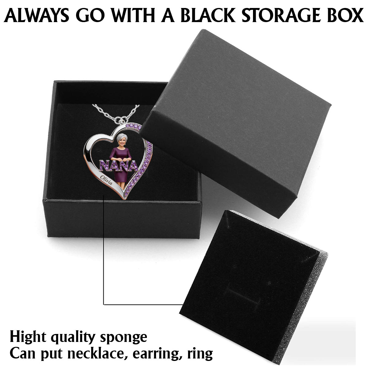 Custom Any Photo Gift For Grandma/Mom - Personalized Grandma Shaped Metal Pendant Necklace