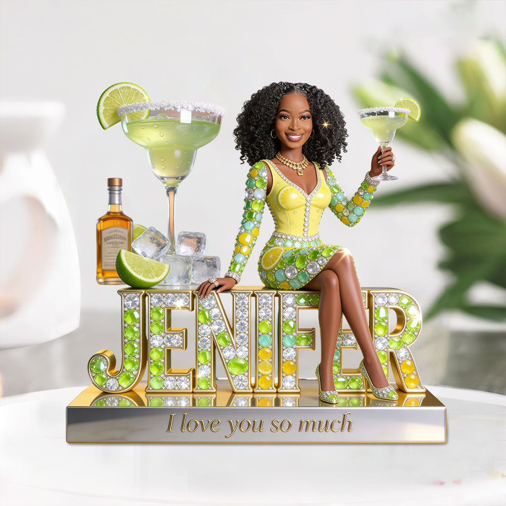 Geschenk für Cocktail- und Margarita-Liebhaber - Personalisierte Cocktail-Acrylplakette