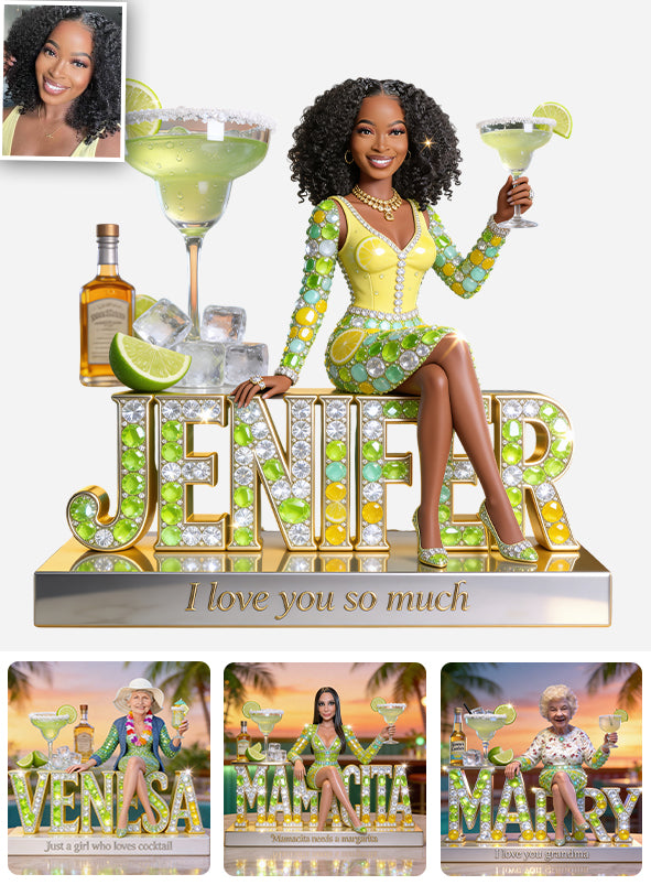Geschenk für Cocktail- und Margarita-Liebhaber - Personalisierte Cocktail-Acrylplakette