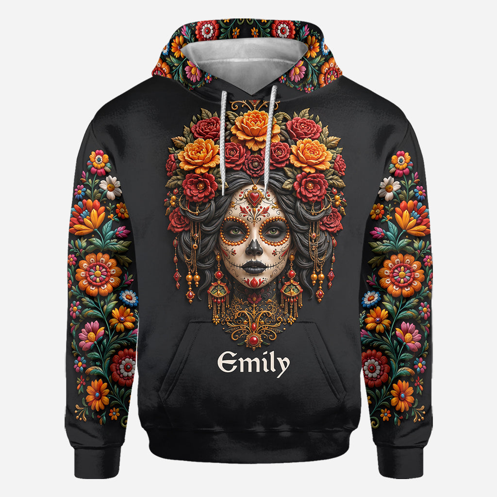 Day Of The Death - Personalized Latina Women All Over Shirt