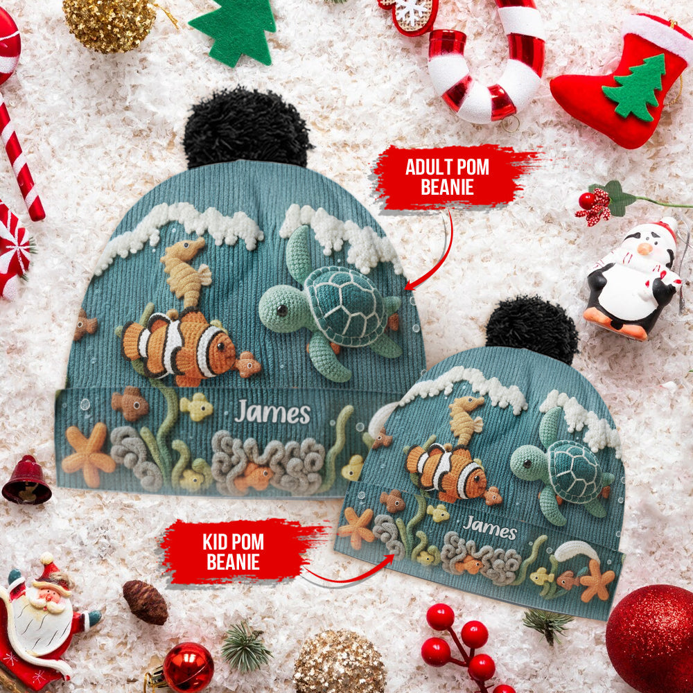 Meeresliebhaber Schildkröte Fisch - Personalisierte Schildkrötenmütze