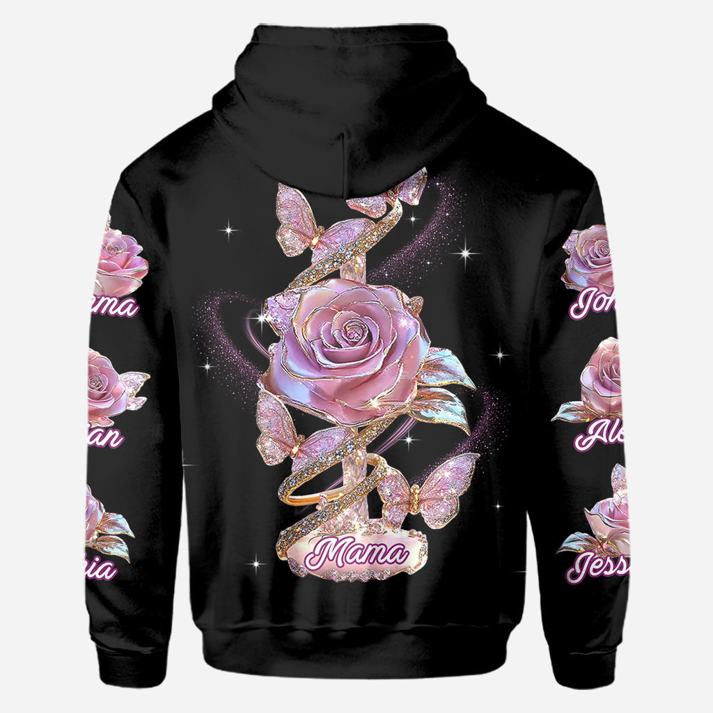 Flowers For Mom Grandma - Personalized Mother All Over Shirt