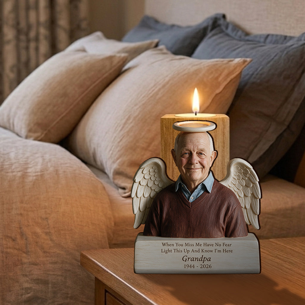 In liebevoller Erinnerung - Personalisierter Memorial Kerzenhalter in Sonderform