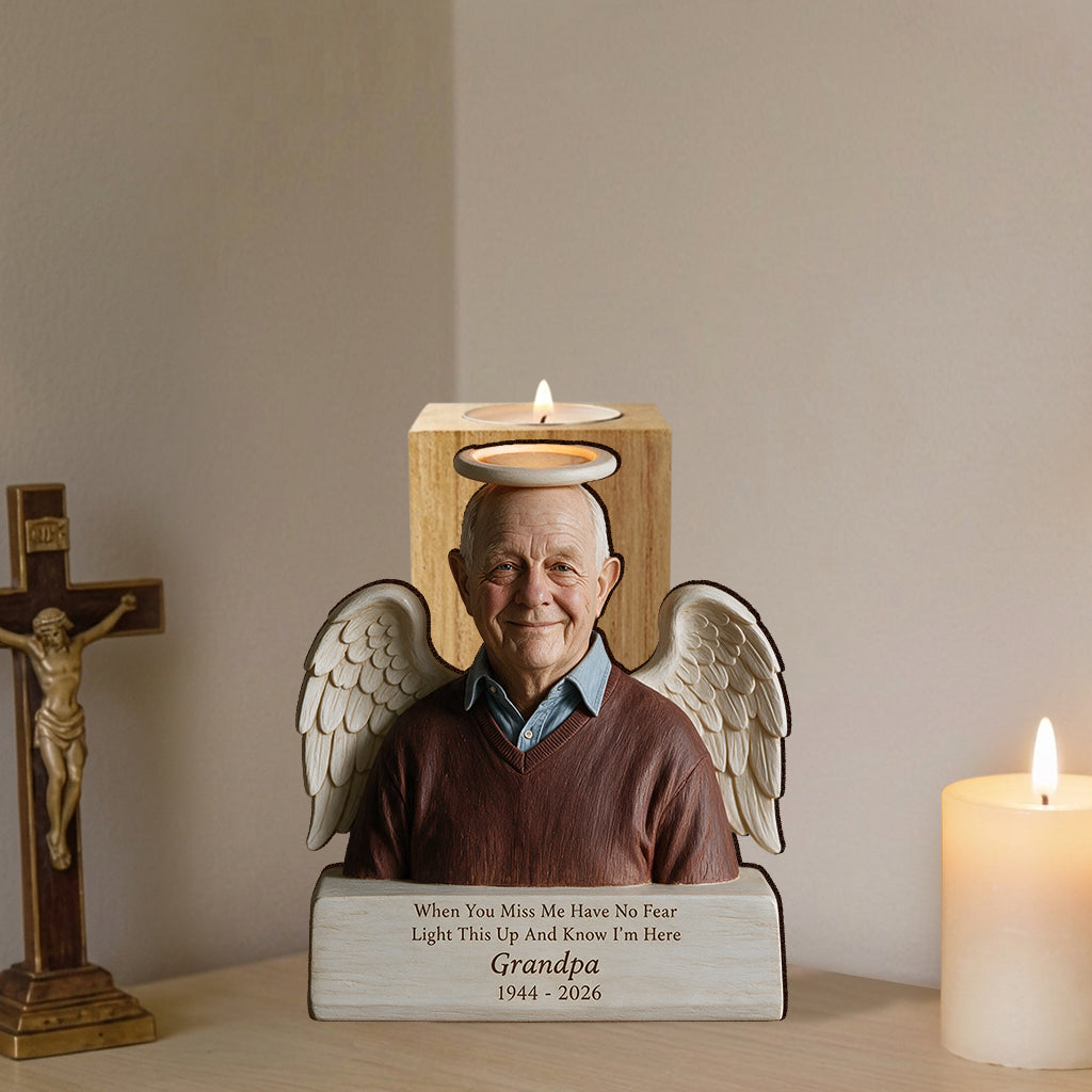 In liebevoller Erinnerung - Personalisierter Memorial Kerzenhalter in Sonderform