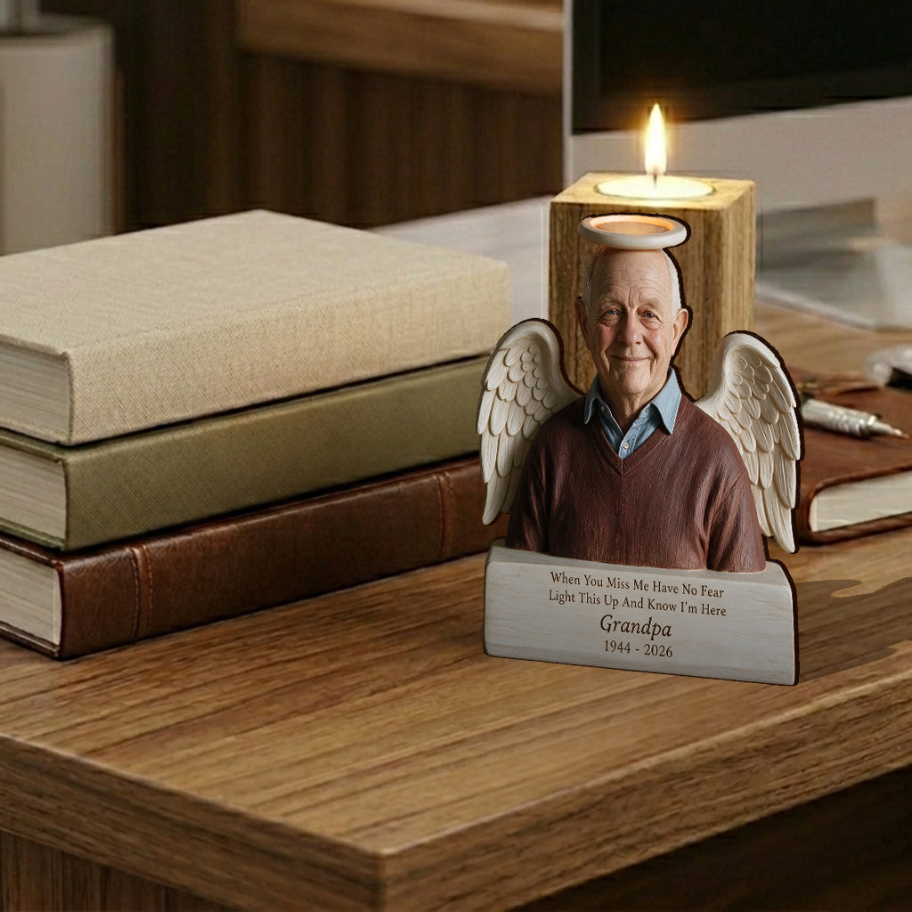 In liebevoller Erinnerung - Personalisierter Memorial Kerzenhalter in Sonderform