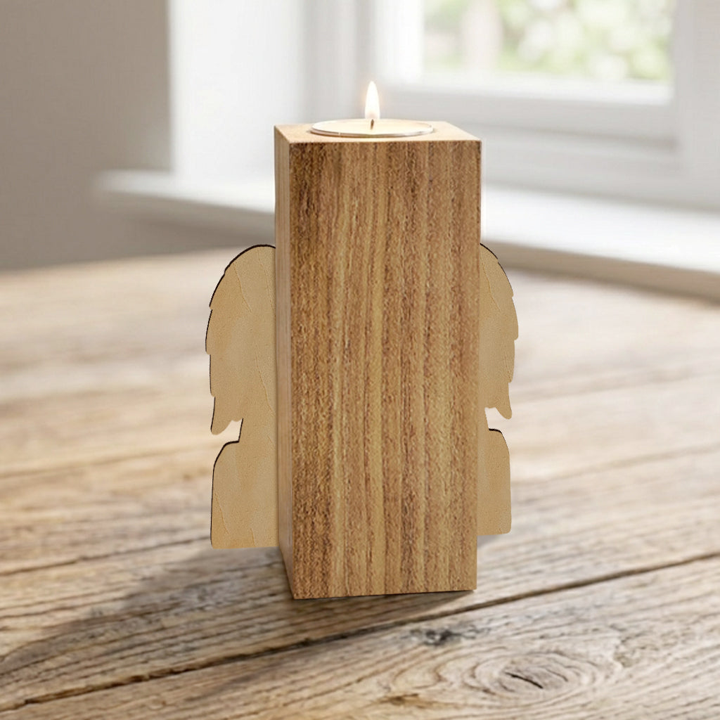 In liebevoller Erinnerung - Personalisierter Memorial Kerzenhalter in Sonderform
