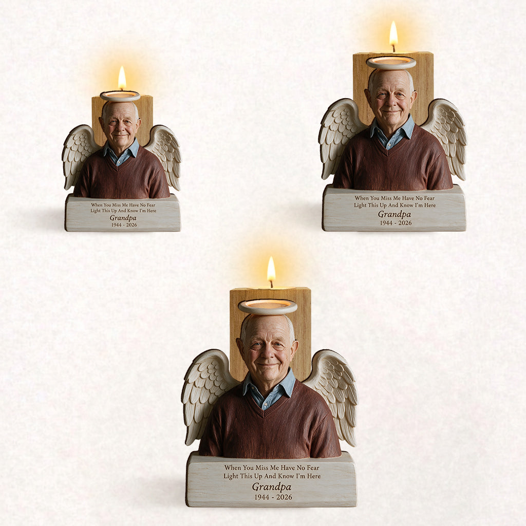 In liebevoller Erinnerung - Personalisierter Memorial Kerzenhalter in Sonderform