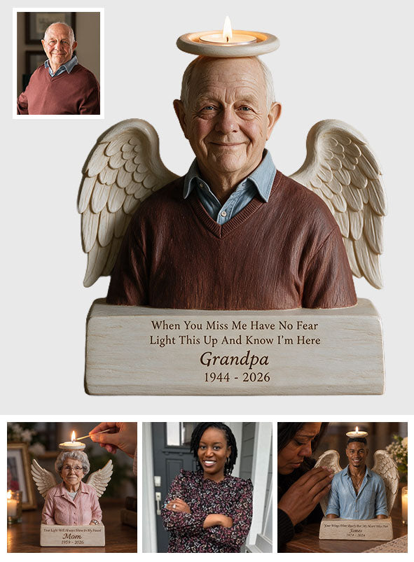 In liebevoller Erinnerung - Personalisierter Memorial Kerzenhalter in Sonderform