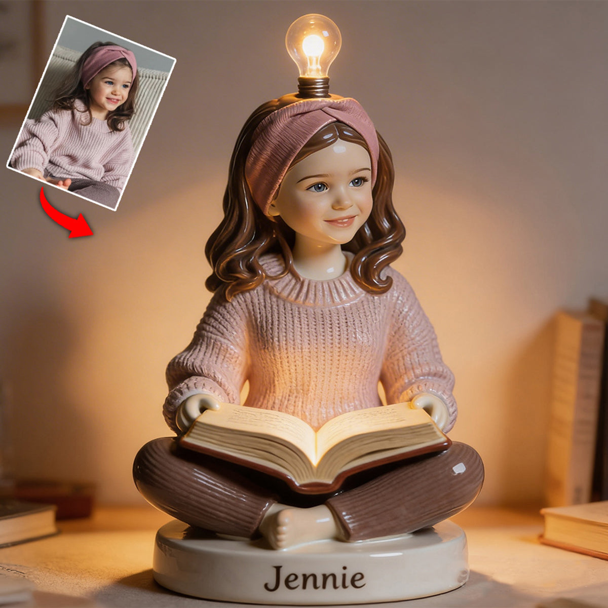 Glow Reader - Personalized Book Acrylic LED Night Light