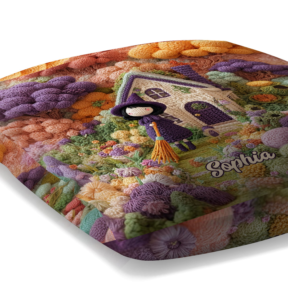 Tiny Witch - Personalized Witch Throw Pillow