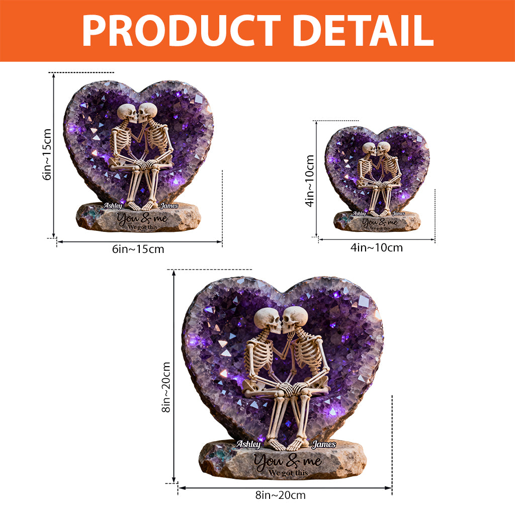 You & Me We Got This - Personalized Skull Custom Shaped Acrylic Plaque