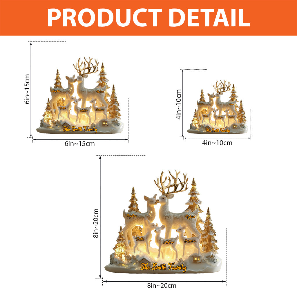 Family Will Always Connected By Heart - Personalized Family Custom Shaped Acrylic Plaque