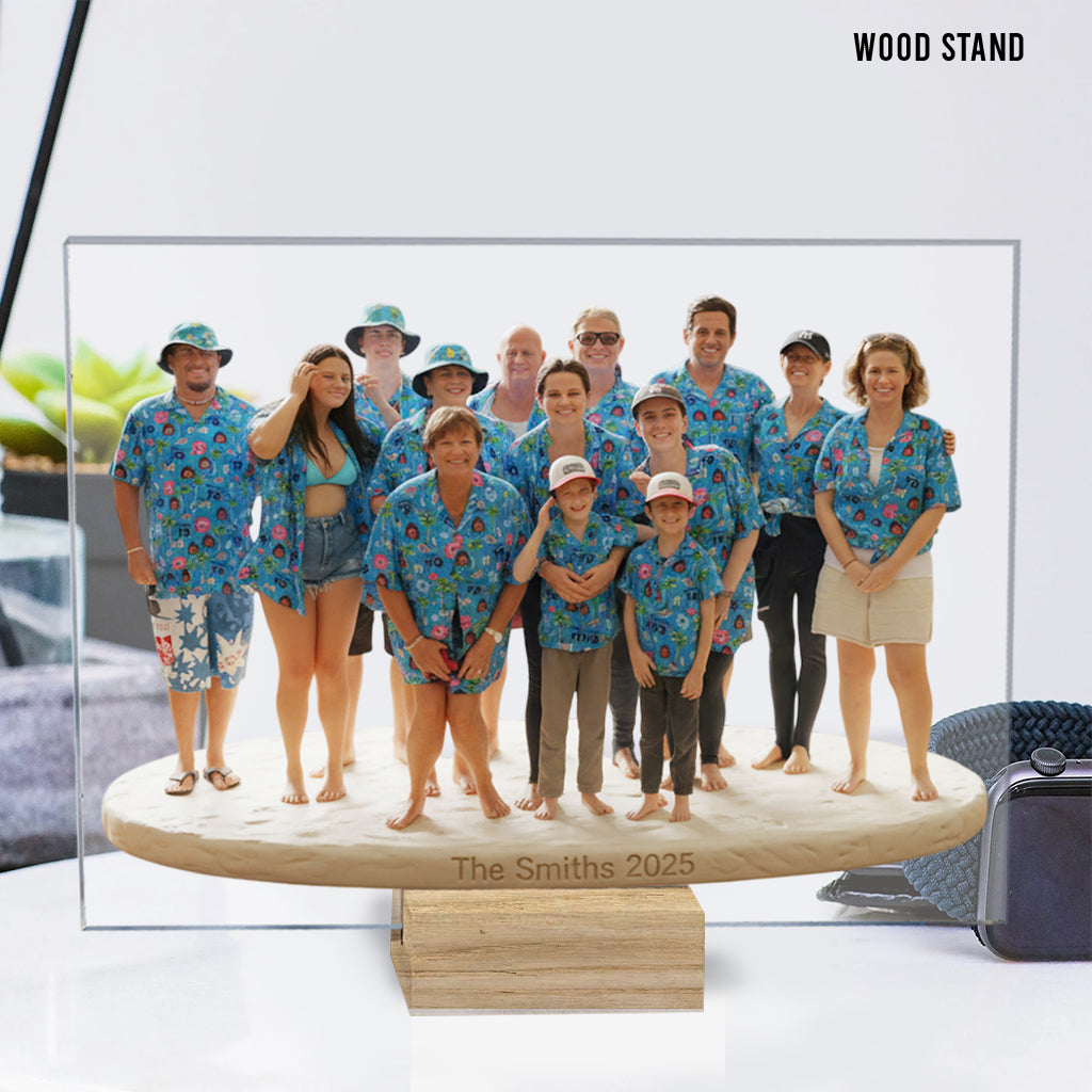 Individuell gestaltete Acrylplakette nach Wunsch – personalisierte Familienplakette in individueller Form