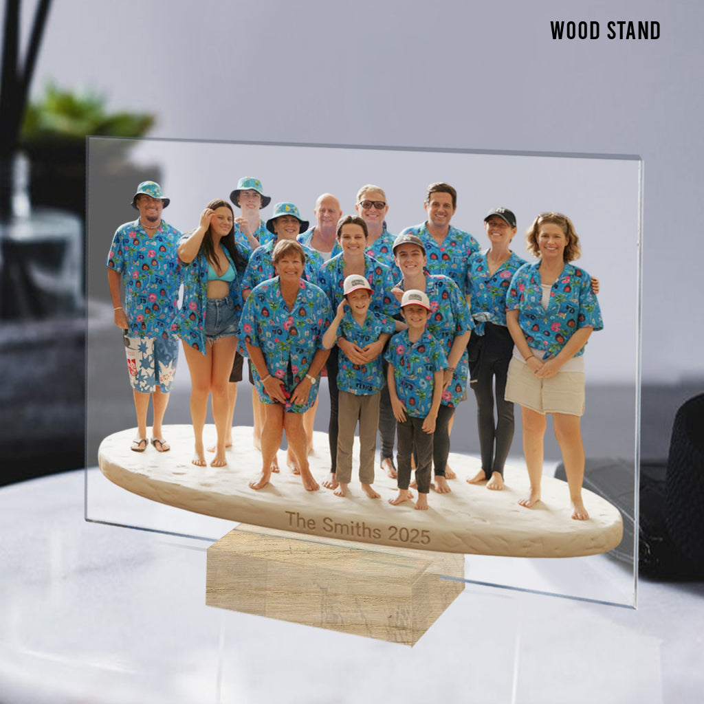 Individuell gestaltete Acrylplakette nach Wunsch – personalisierte Familienplakette in individueller Form