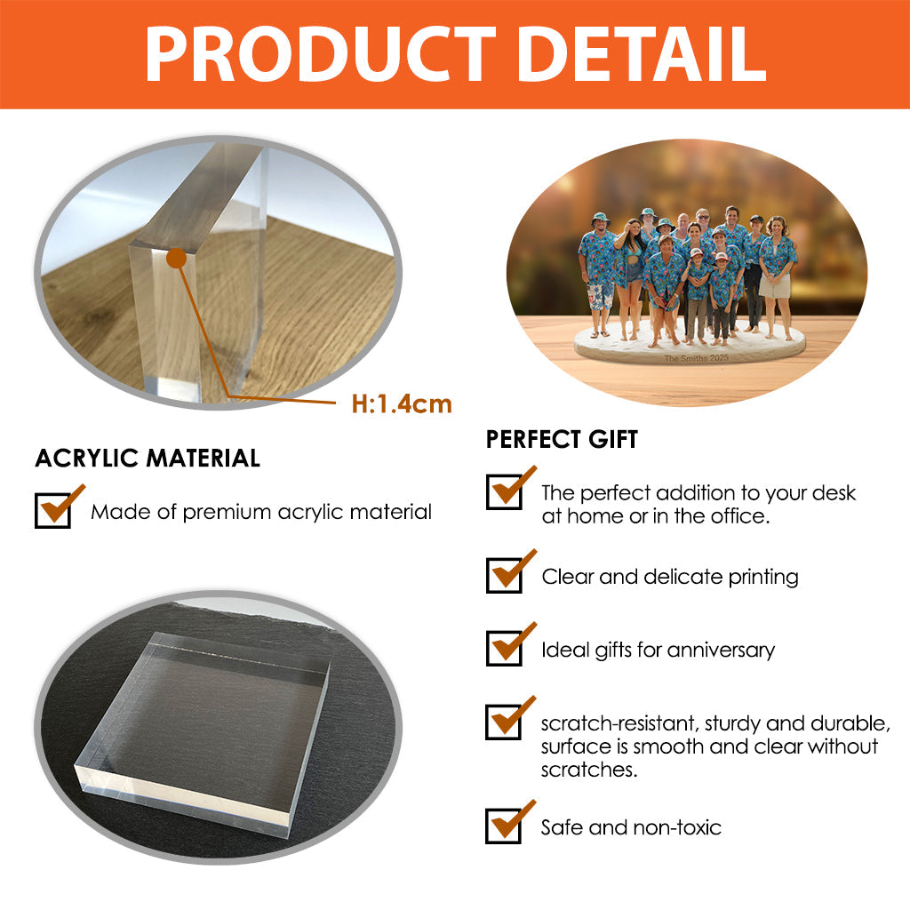 Individuell gestaltete Acrylplakette nach Wunsch – personalisierte Familienplakette in individueller Form